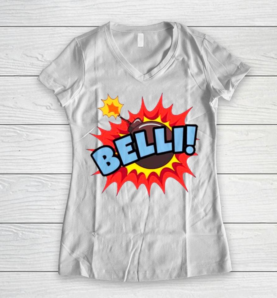 Chicago Cubs Belli Bomb Women V-Neck T-Shirt