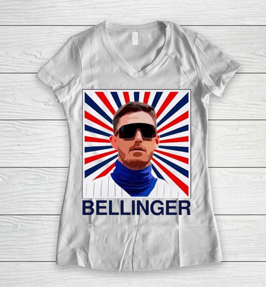 Chicago Cubs Cody Bellinger Mlb Baseball Women V-Neck T-Shirt