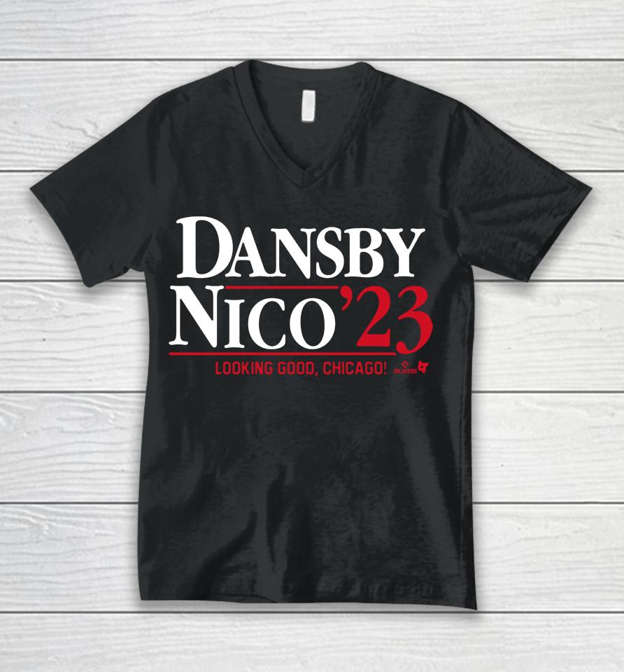 Chicago Cubs Dansby Nico 2023 Unisex V-Neck T-Shirt