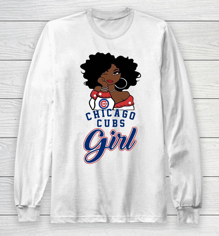 Chicago Cubs Girl Mlb Long Sleeve T-Shirt