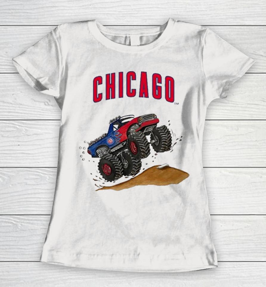Chicago Cubs Monster Truck Mlb Women T-Shirt