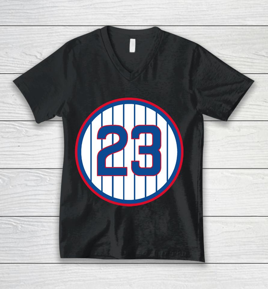 Chicago Cubs Ryne Sandberg Retirement Unisex V-Neck T-Shirt