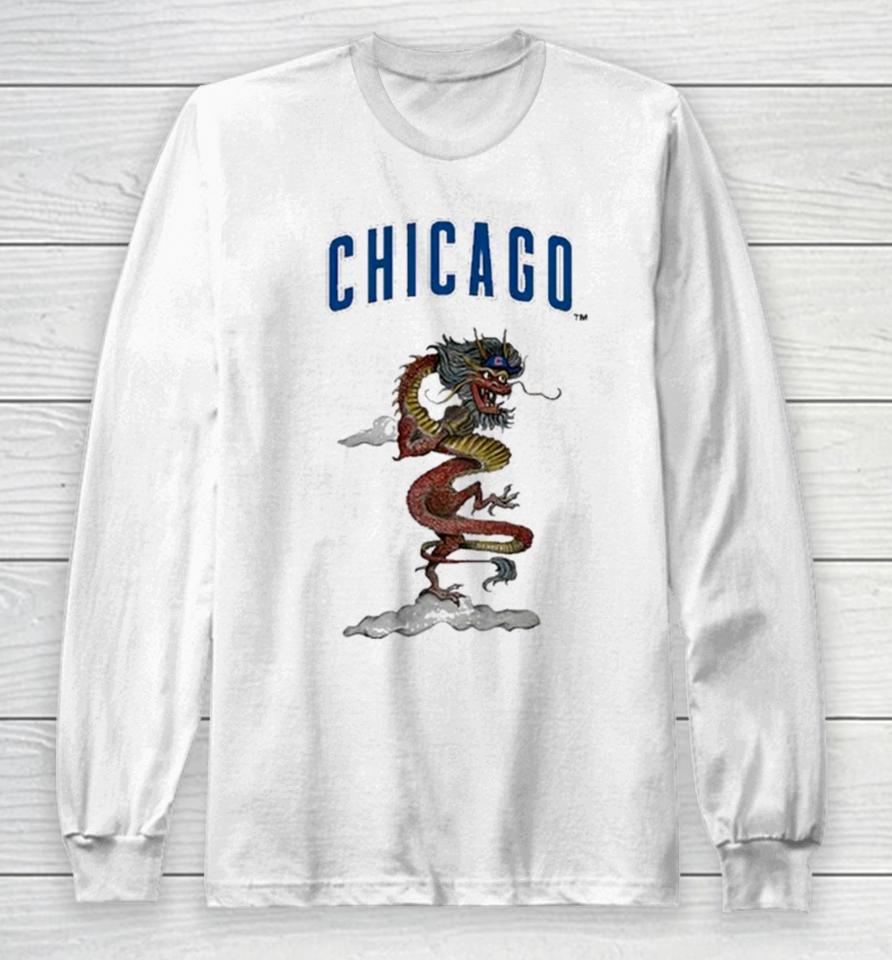 Chicago Cubs Tiny Turnip Infant 2024 Year Of The Dragon Long Sleeve T-Shirt