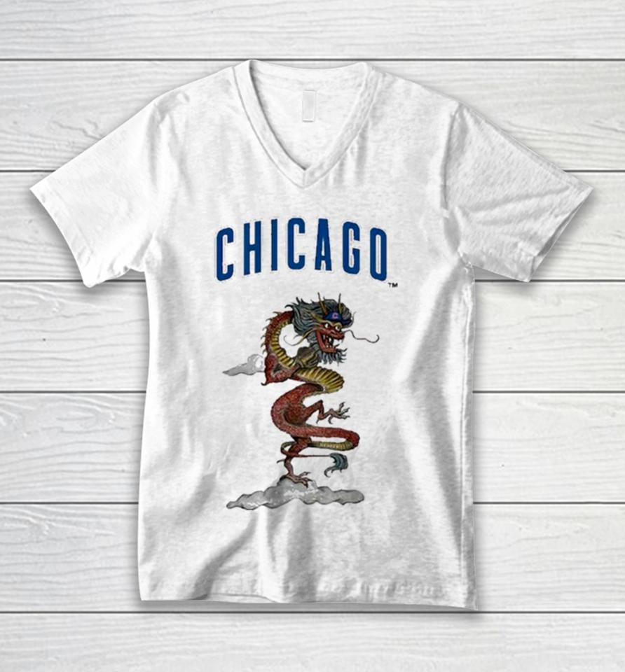 Chicago Cubs Tiny Turnip Infant 2024 Year Of The Dragon Unisex V-Neck T-Shirt