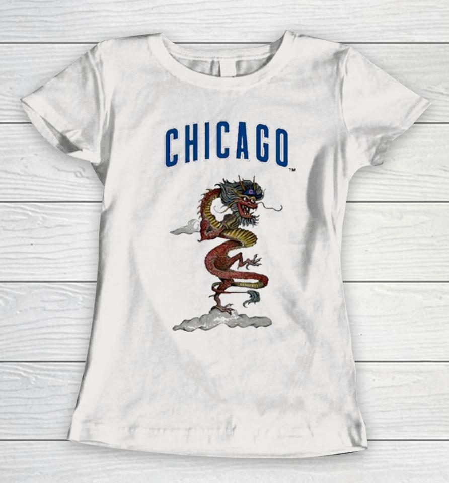 Chicago Cubs Tiny Turnip Infant 2024 Year Of The Dragon Women T-Shirt
