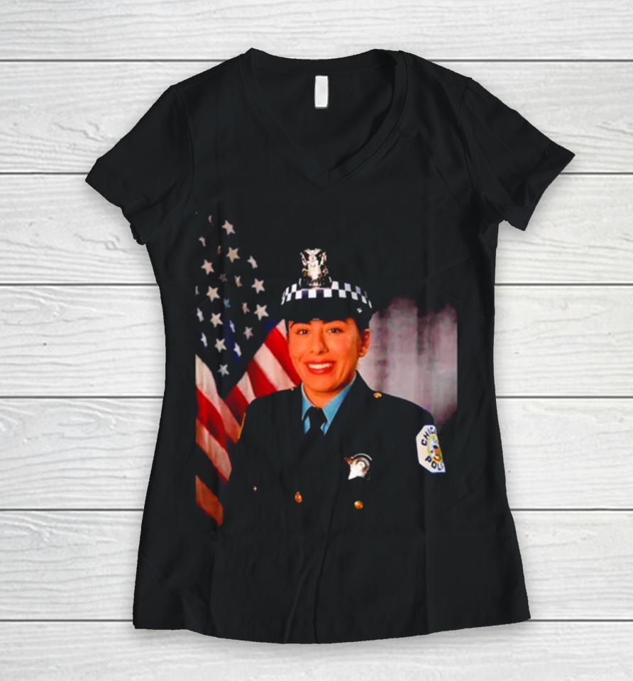 Chicago Police Officer Ella French Women V-Neck T-Shirt