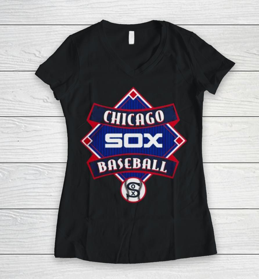 Chicago White Sox Fanatics Branded Cooperstown Collection Field Play Women V-Neck T-Shirt