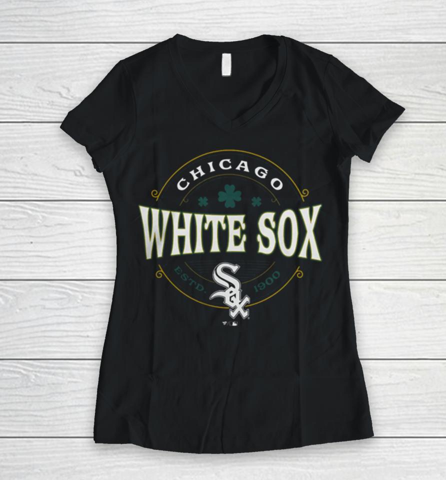 Chicago White Sox Fanatics Branded St. Patrick’s Day Lucky Women V-Neck T-Shirt