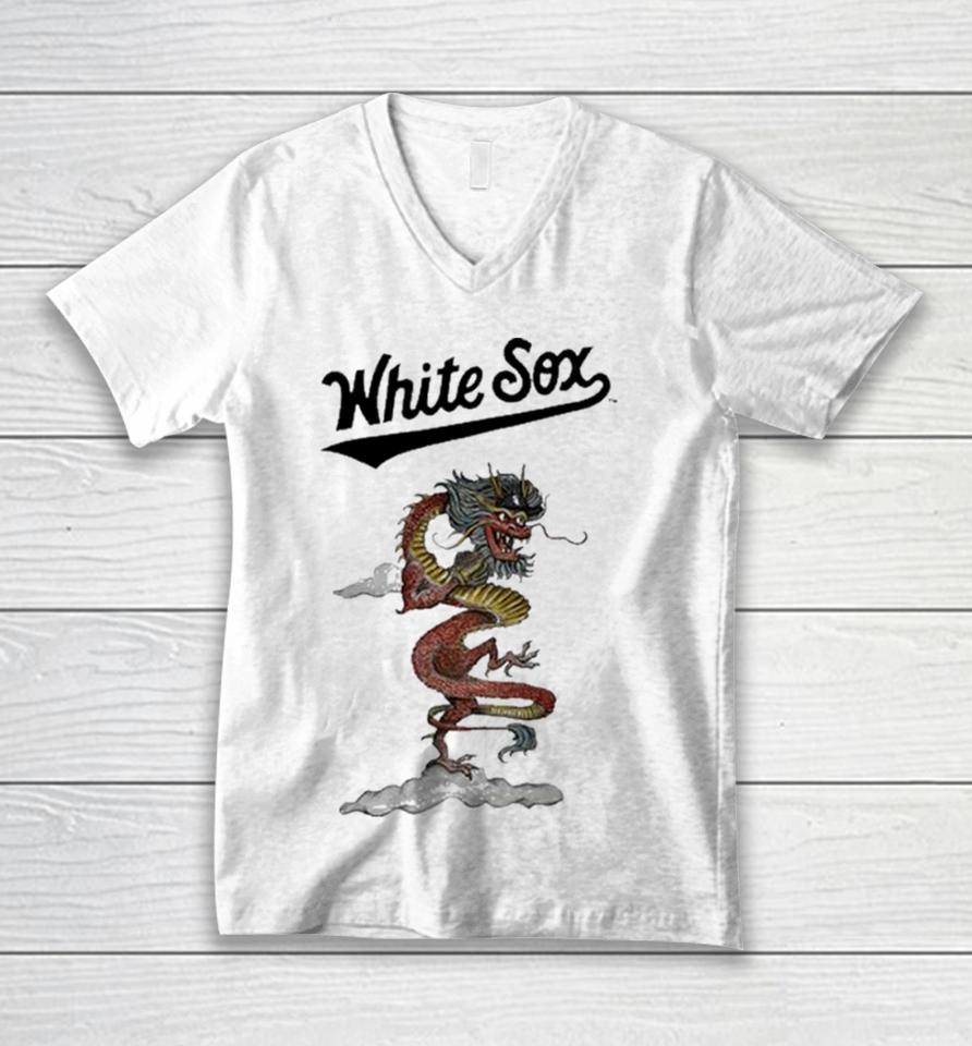 Chicago White Sox Tiny Turnip Infant 2024 Year Of The Dragon Unisex V-Neck T-Shirt