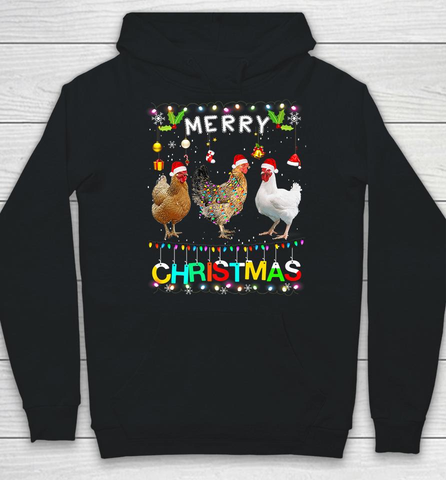 Chicken Merry Christmas Hoodie