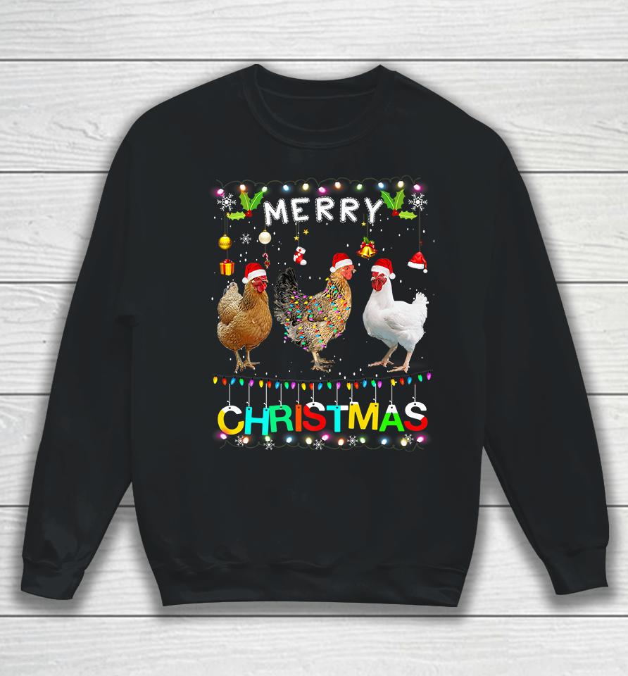 Chicken Merry Christmas Sweatshirt