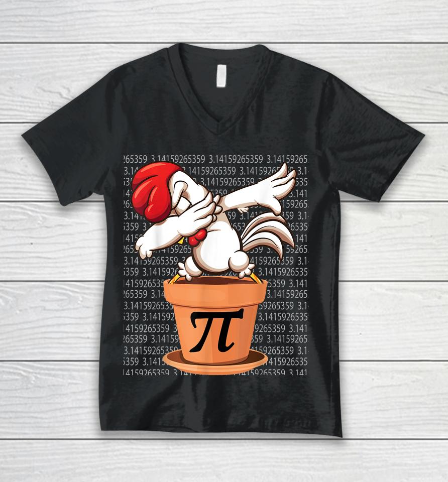 Chicken Pot Pi Day Unisex V-Neck T-Shirt