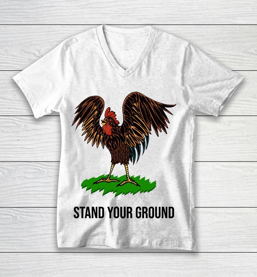 Chicken Stand Your Ground Unisex V-Neck T-Shirt