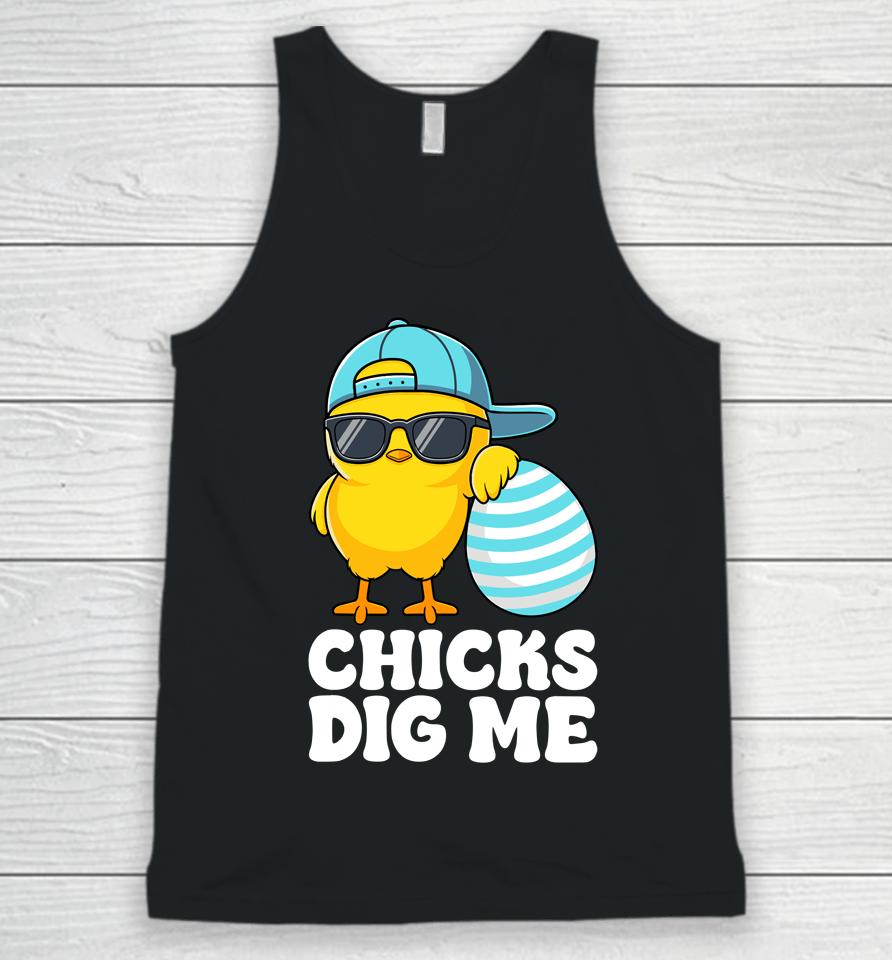 Chicks Dig Me Happy Easter Funny Unisex Tank Top