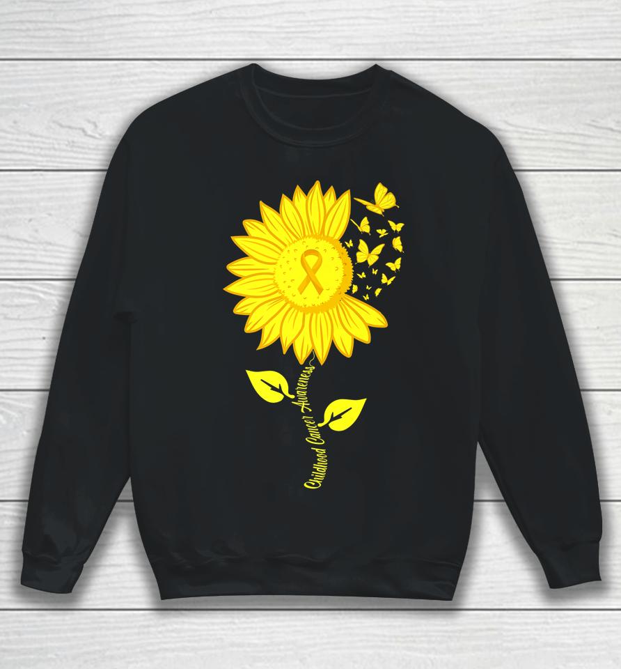 Childhood Cancer Awareness Sunflower September Cancer Sweatshirt