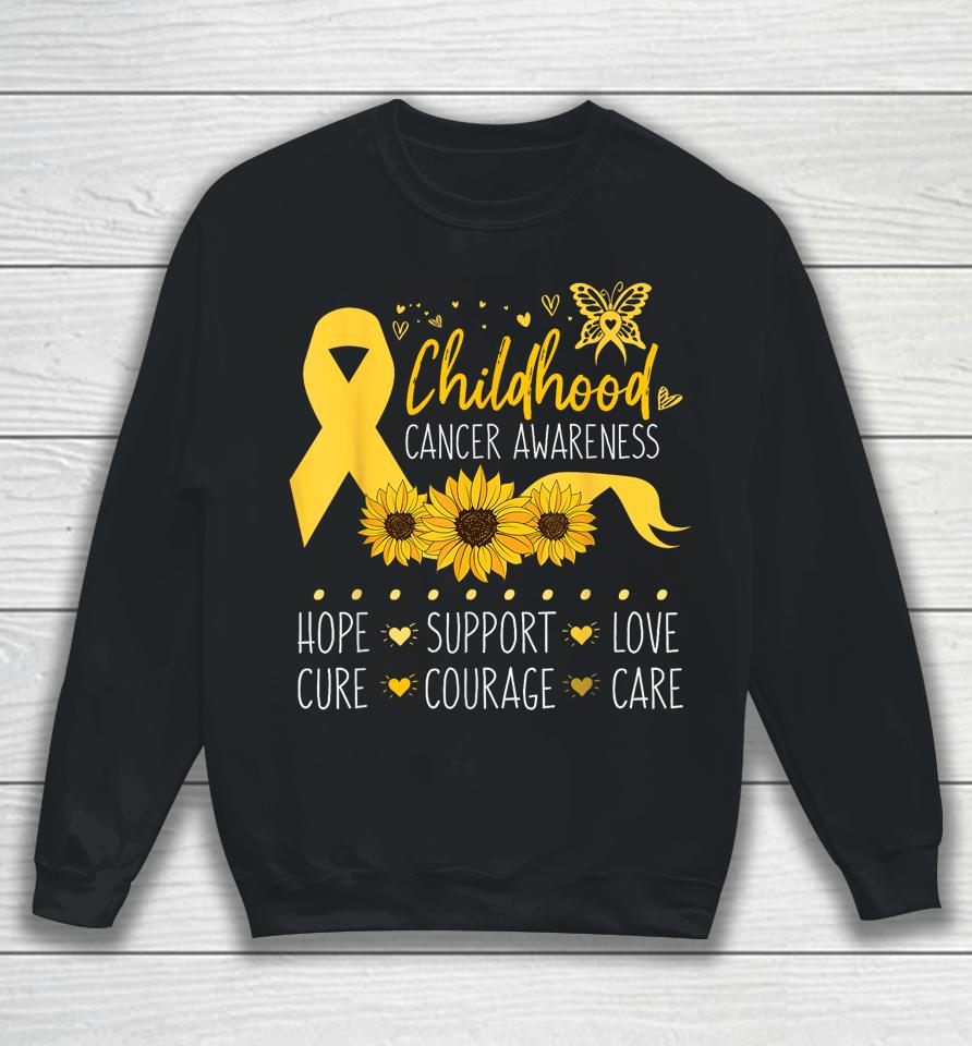 Childhood Cancer Support Family Childhood Cancer Awareness Sweatshirt