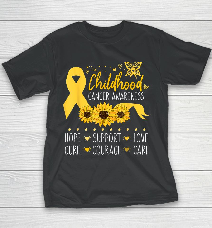 Childhood Cancer Support Family Childhood Cancer Awareness Youth T-Shirt
