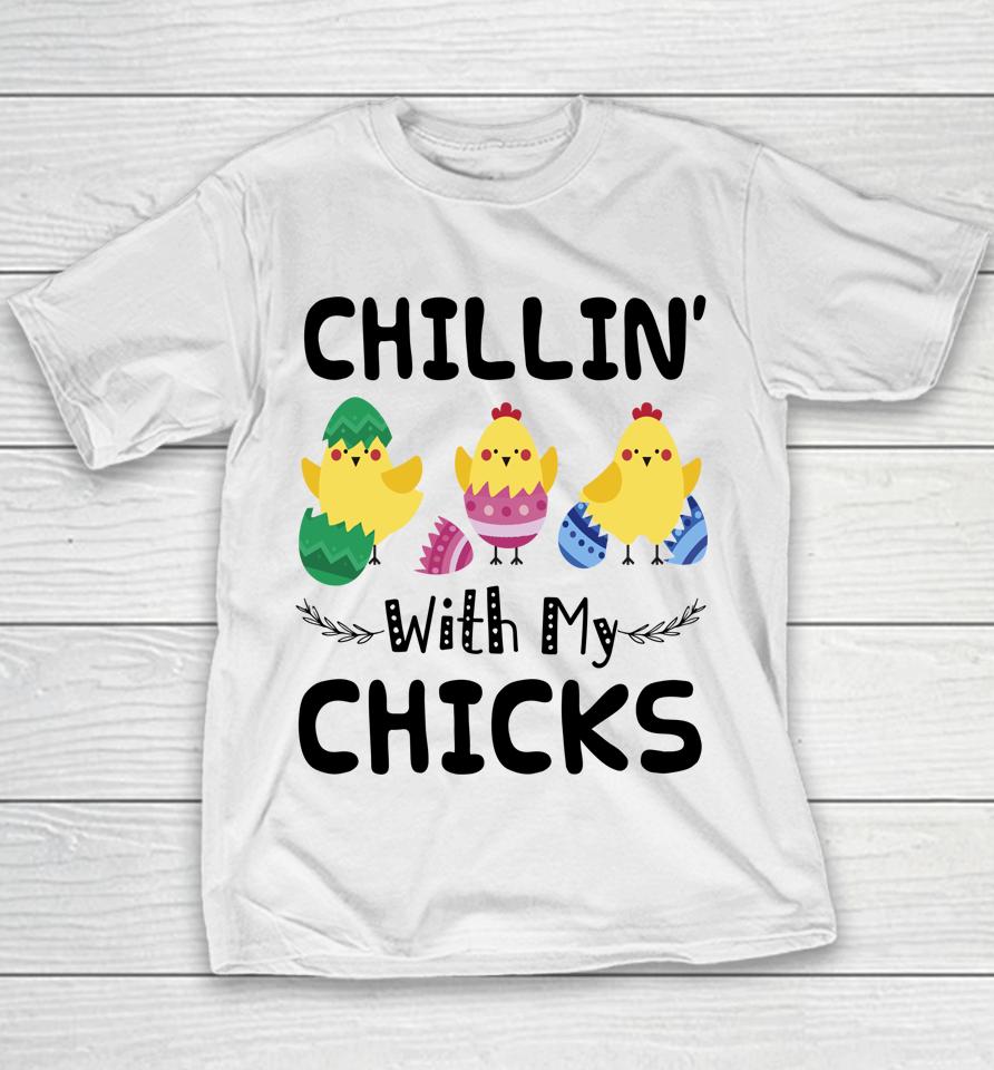 Chillin' With My Chicks Easter Youth T-Shirt
