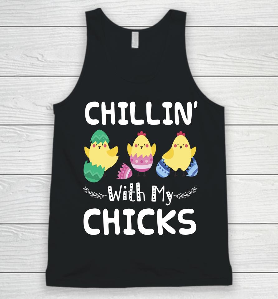 Chillin' With My Chicks Easter Unisex Tank Top