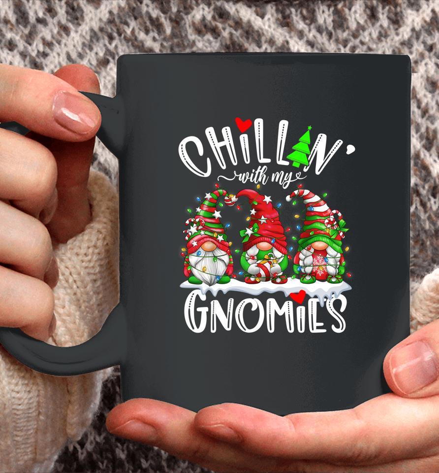 Chillin With My Gnomies Christmas Lights Gnomes Family Xmas Coffee Mug