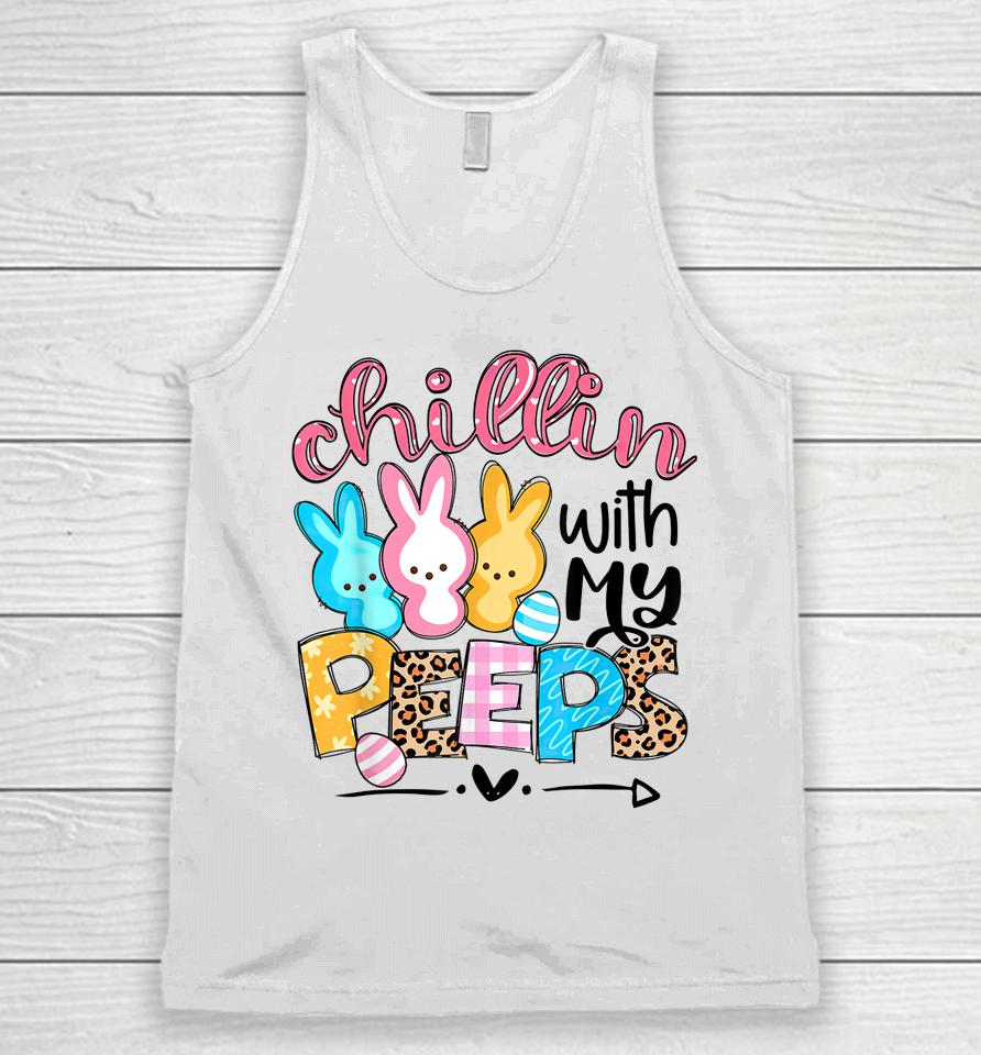 Chillin' With My Peeps Bunny Easter Unisex Tank Top