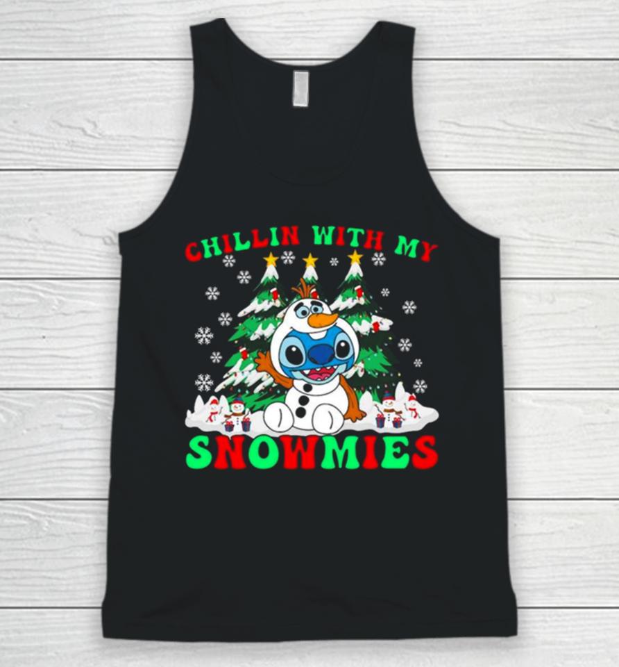 Chillin With My Snowman Stitch Christmas Unisex Tank Top