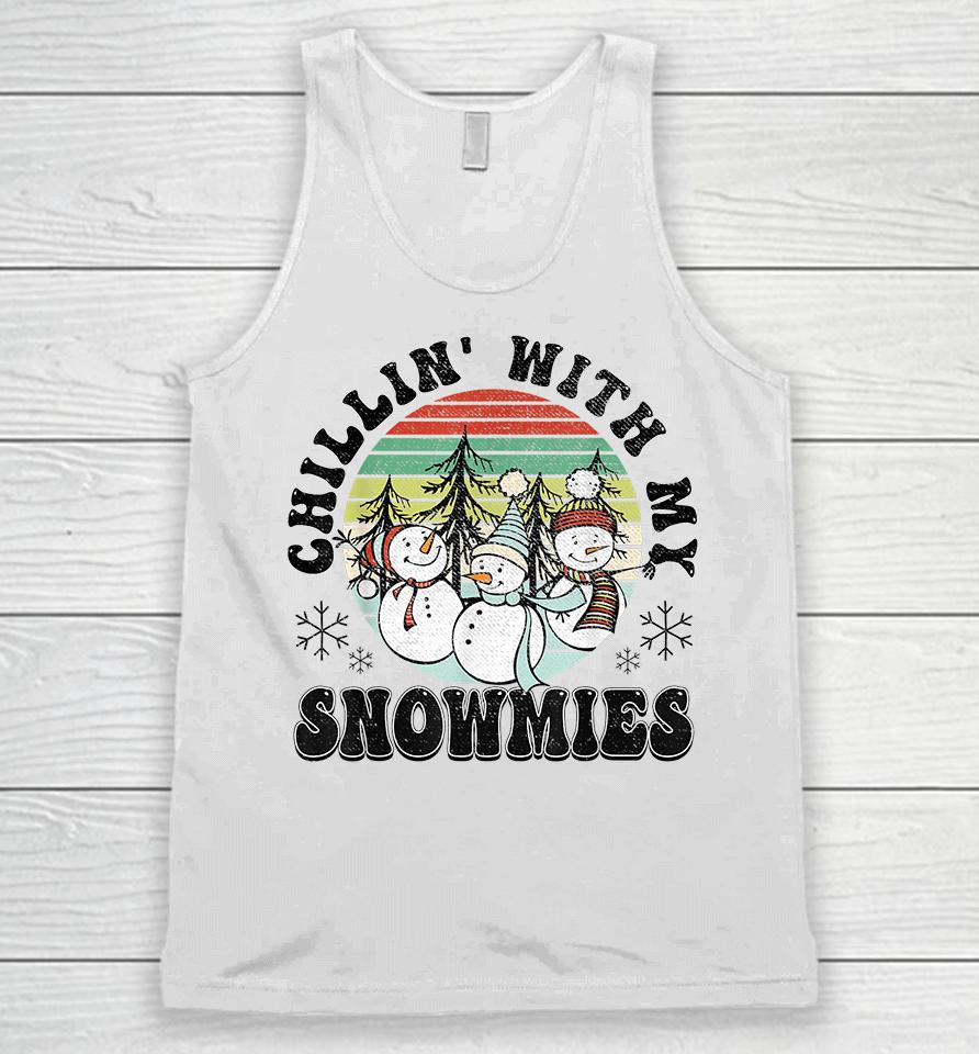 Chillin' With My Snowmies Christmas Unisex Tank Top
