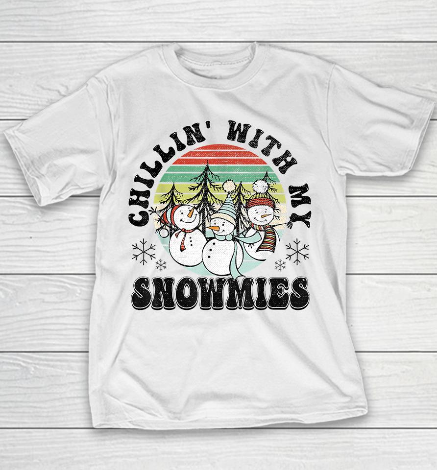 Chillin' With My Snowmies Christmas Youth T-Shirt