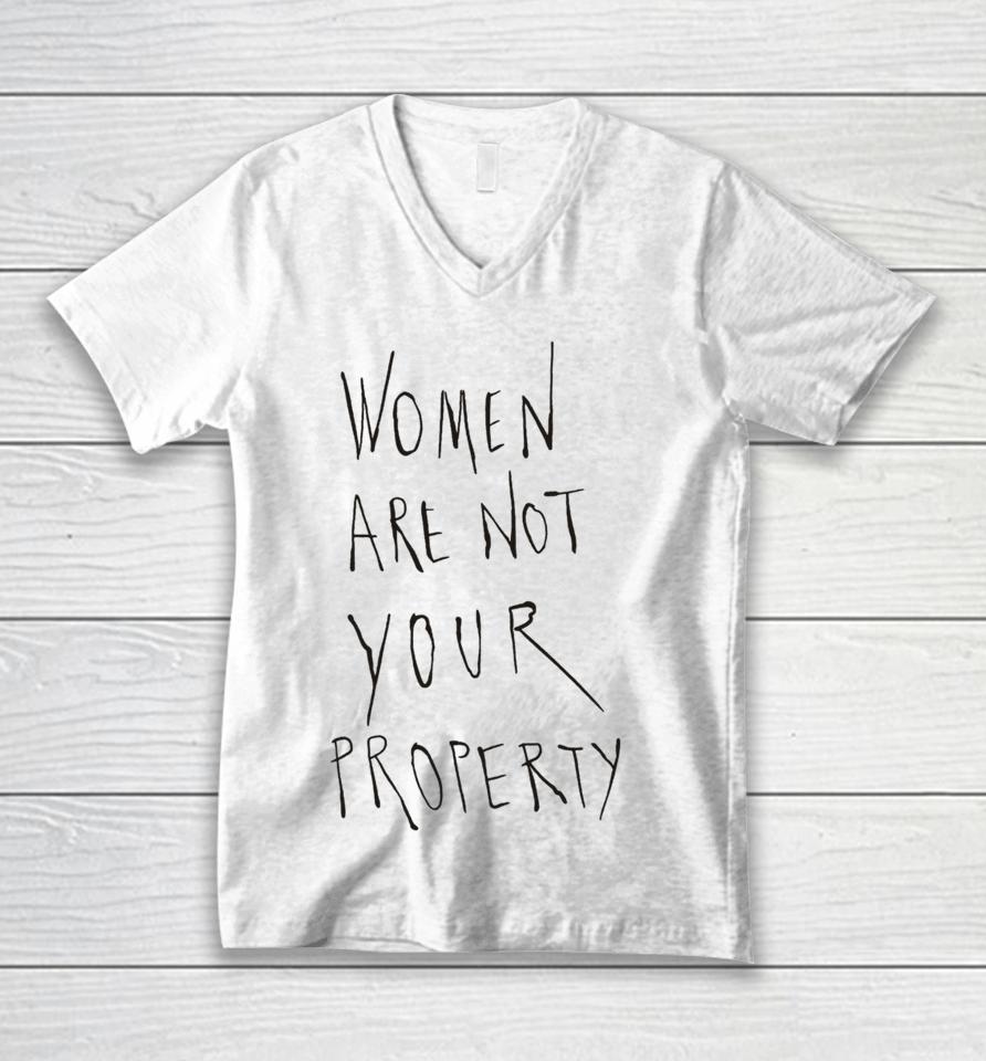 Chnge Women Are Not Your Property Unisex V-Neck T-Shirt