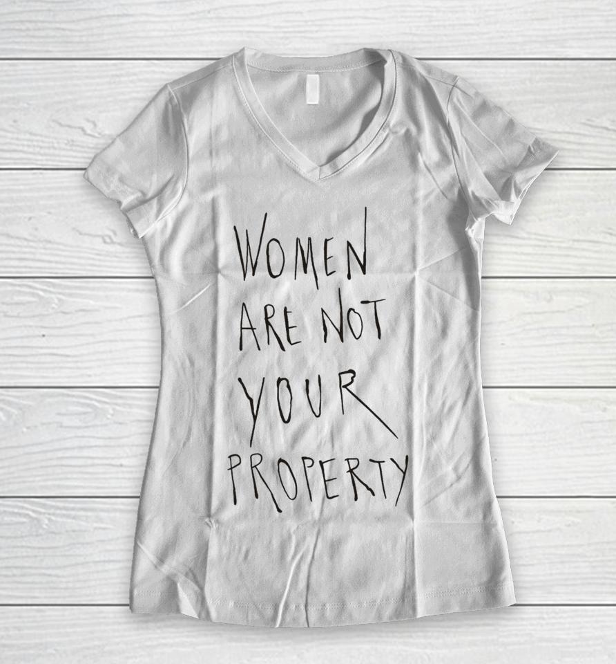 Chnge Women Are Not Your Property Women V-Neck T-Shirt