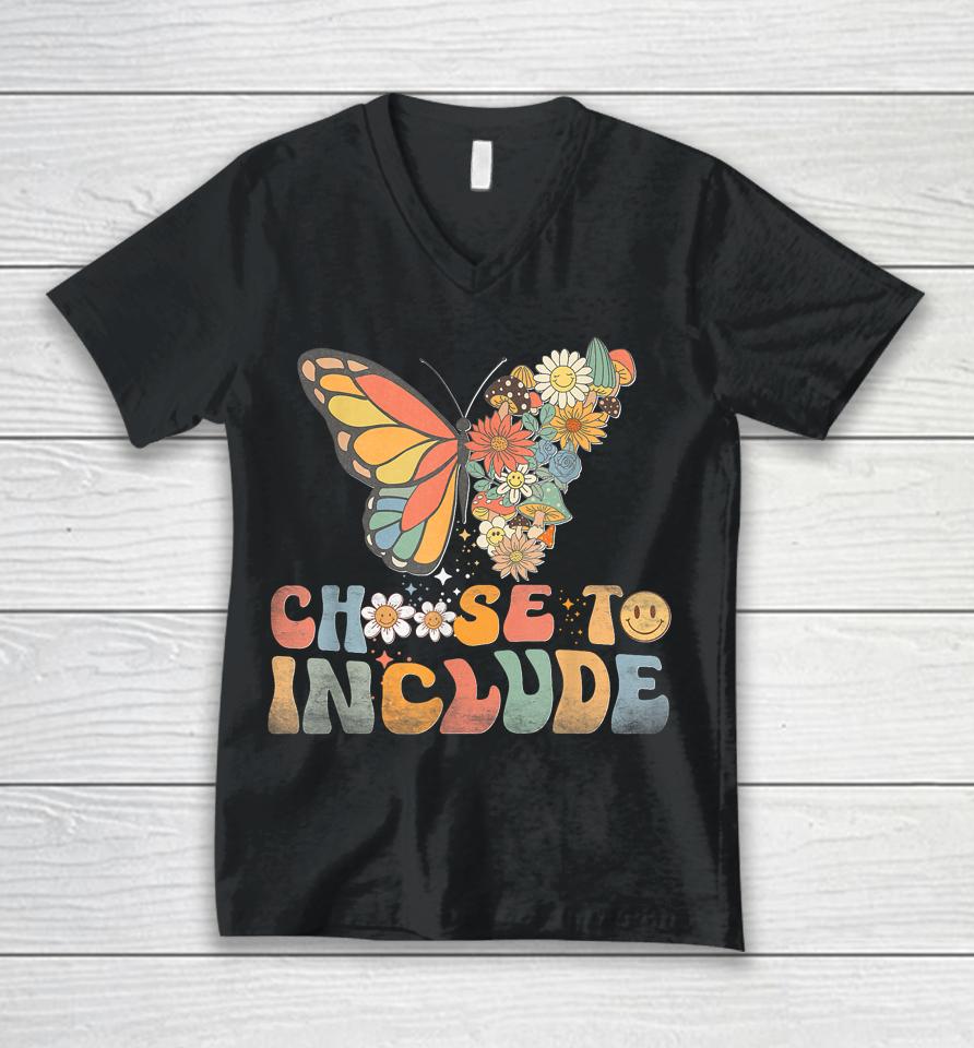 Choose To Include Special Education Teacher Autism Awareness Unisex V-Neck T-Shirt