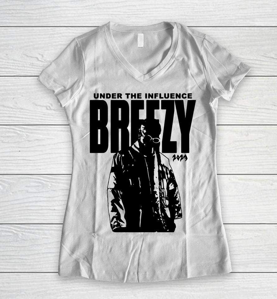 Chris Brown Breezy Impact Ss Women V-Neck T-Shirt