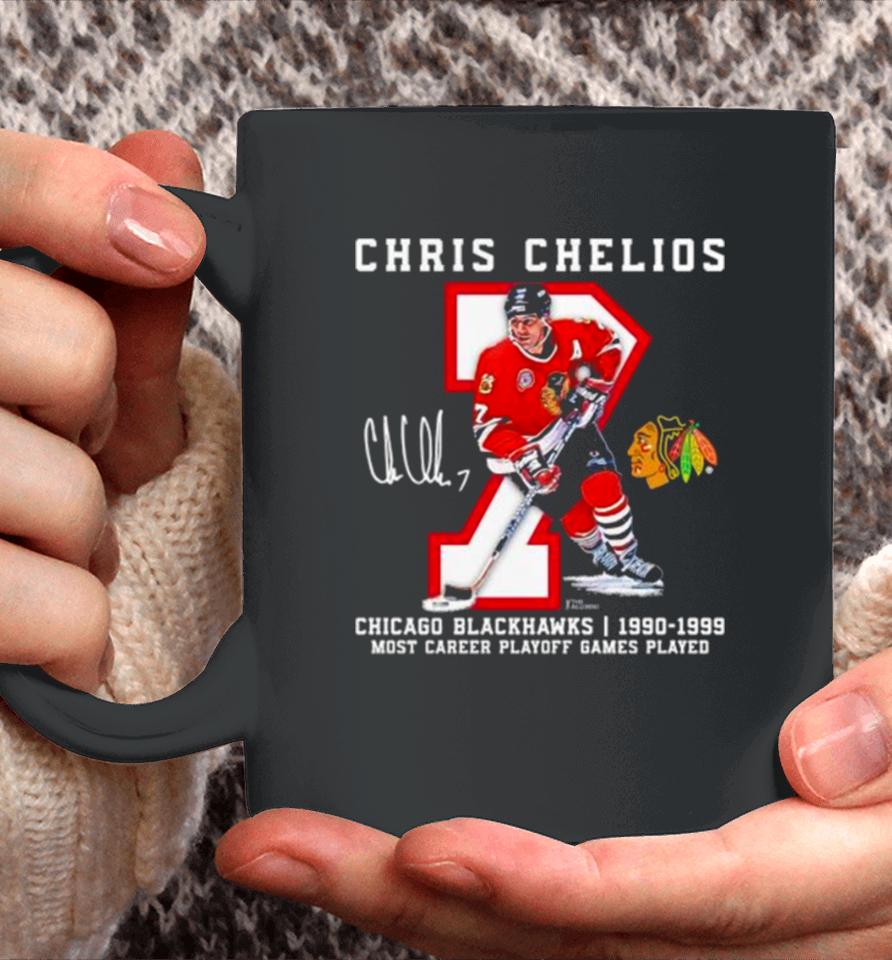 Chris Chelios Chicago Blackhawks 1990 1999 Jersey Retirement Coffee Mug