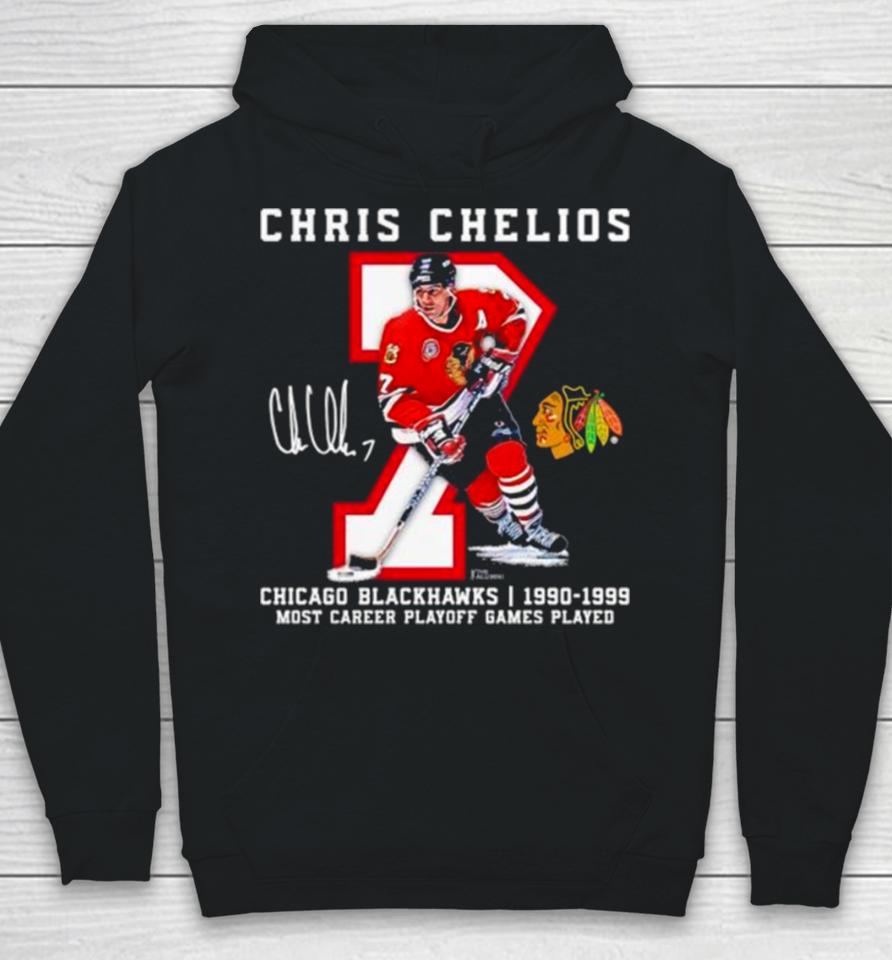 Chris Chelios Chicago Blackhawks 1990 1999 Jersey Retirement Hoodie