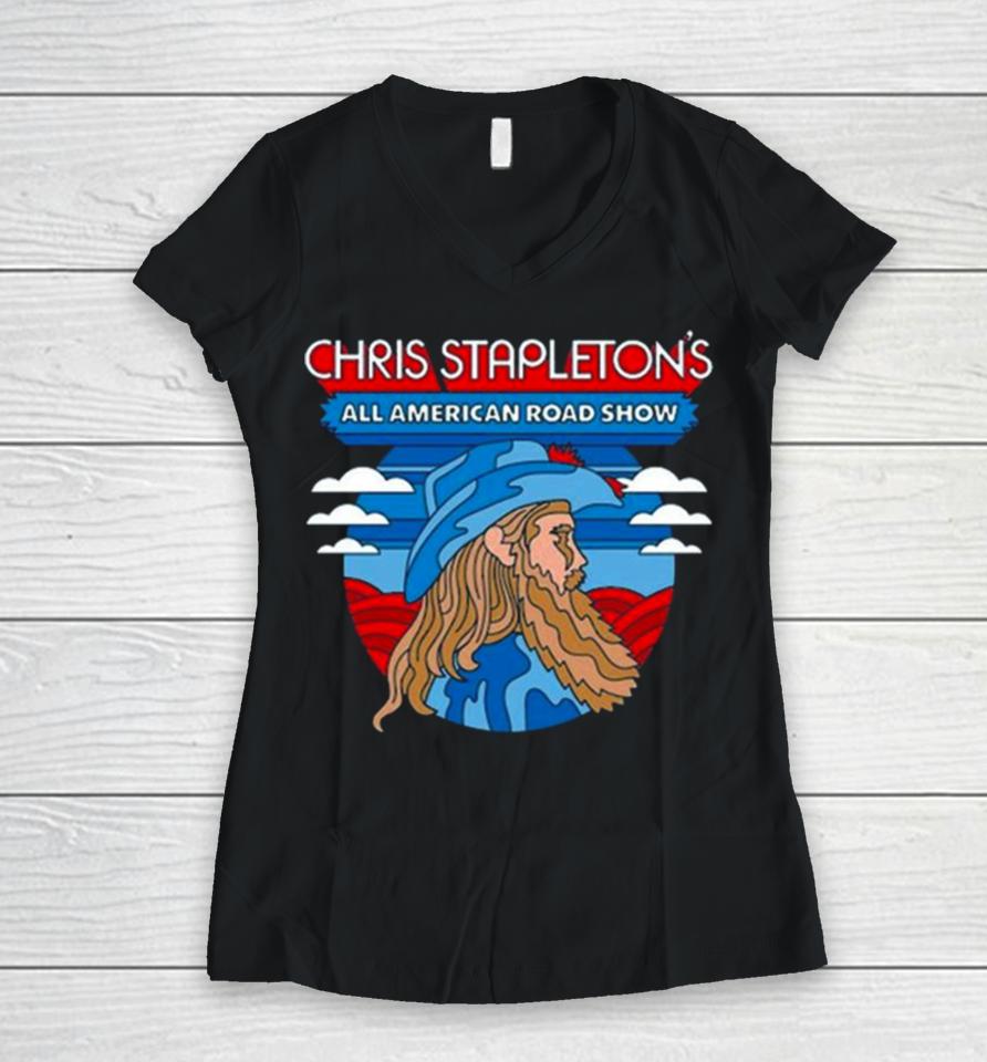 Chris Stapleton All American Road Show Women V-Neck T-Shirt