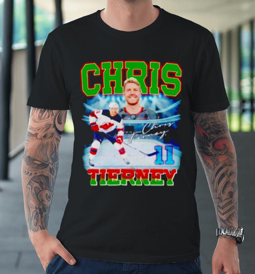 Chris Tierney 11 Hockey Player Signature Premium T-Shirt