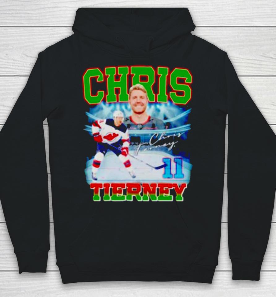 Chris Tierney 11 Hockey Player Signature Hoodie
