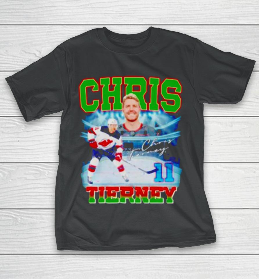 Chris Tierney 11 Hockey Player Signature T-Shirt