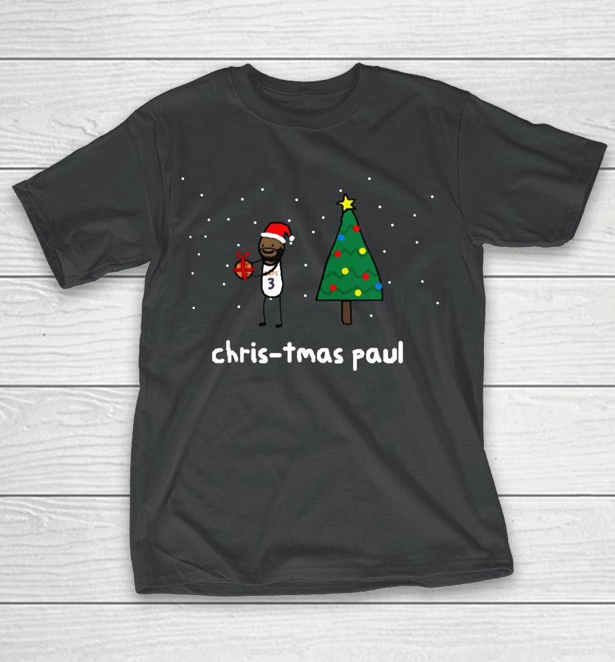 Chris-Tmas Paul Holiday Merch Nba Paint T-Shirt