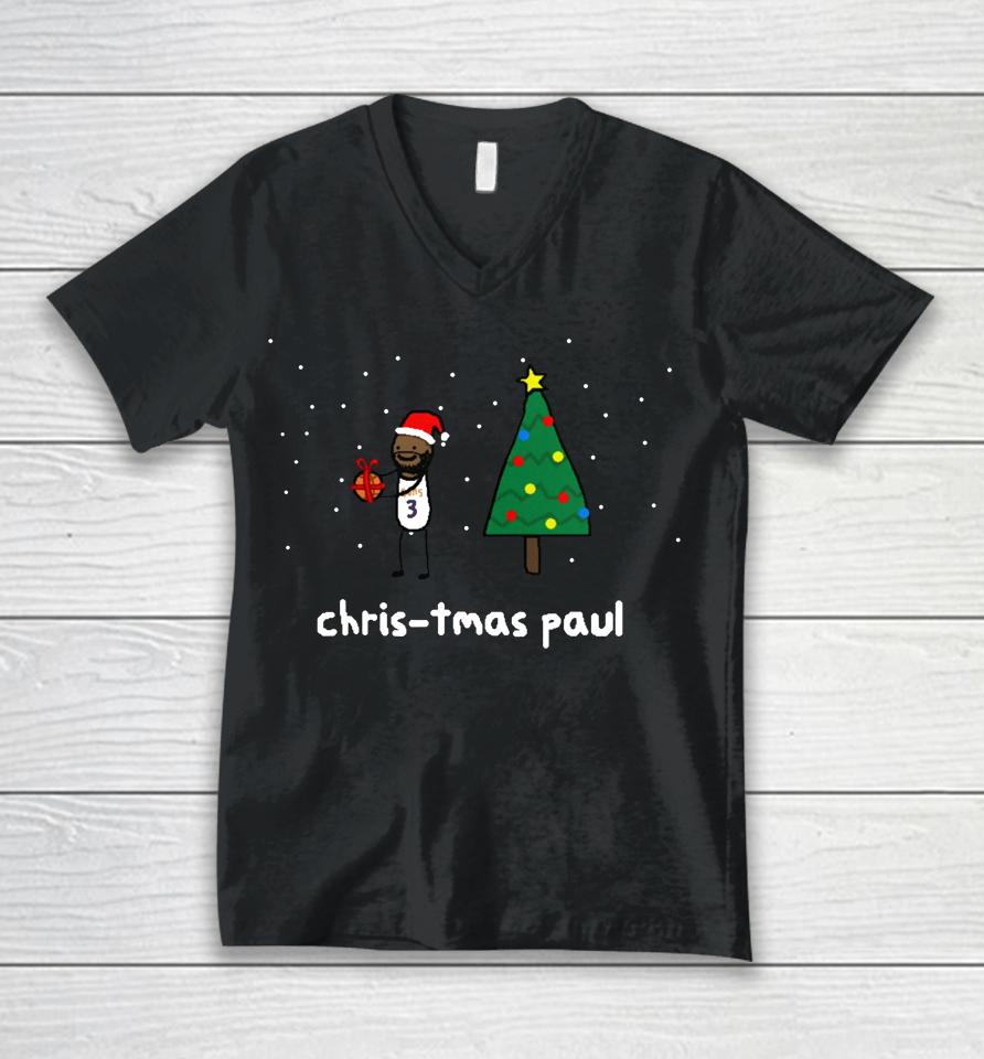 Chris-Tmas Paul Holiday Merch Nba Paint Unisex V-Neck T-Shirt