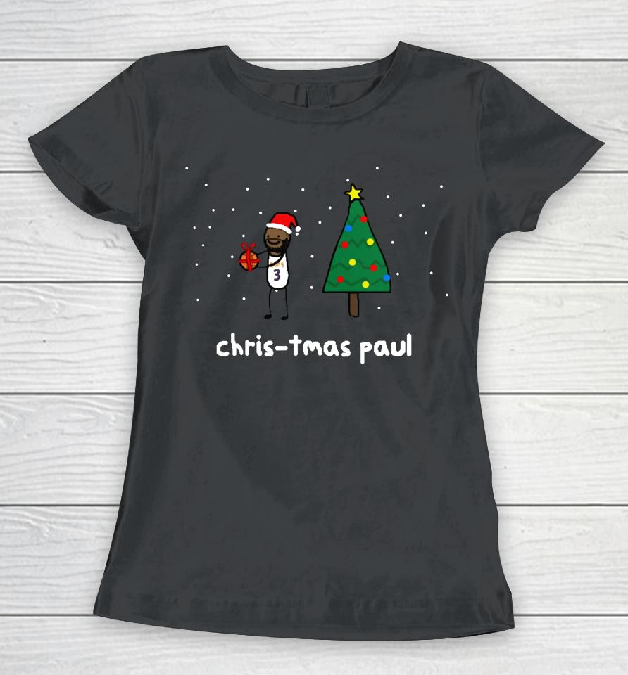Chris-Tmas Paul Holiday Merch Nba Paint Women T-Shirt