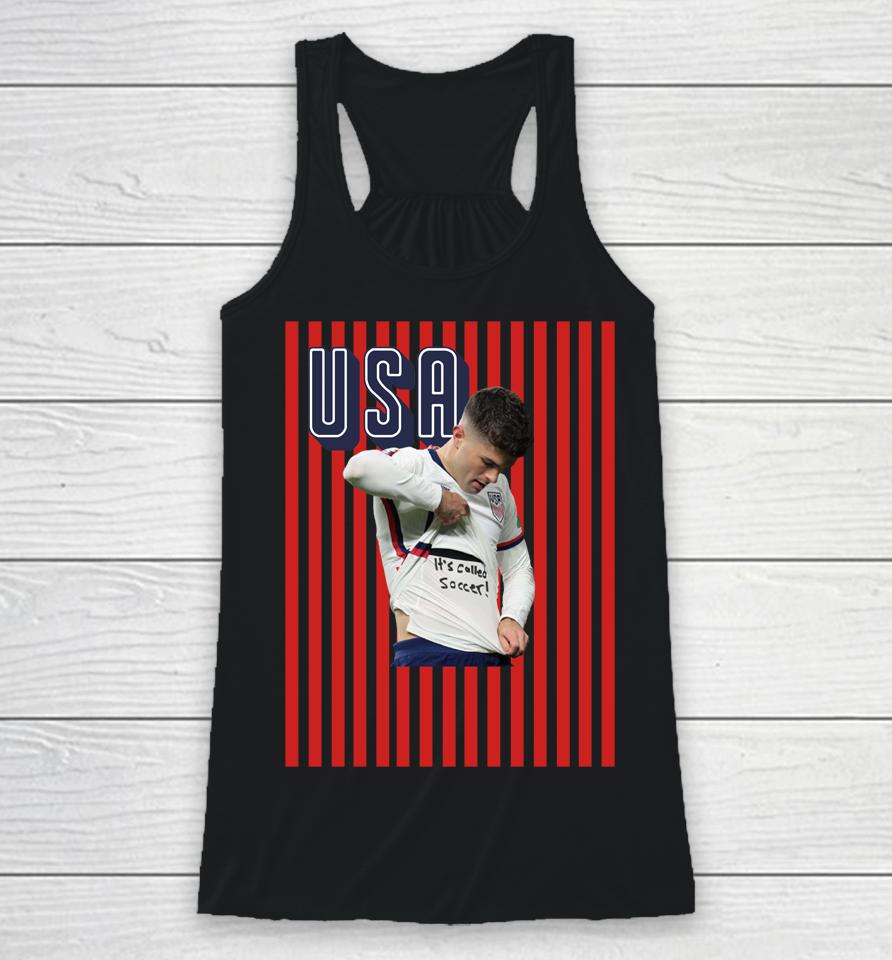 Christian Pulisic Usa It's Called Soccer Racerback Tank