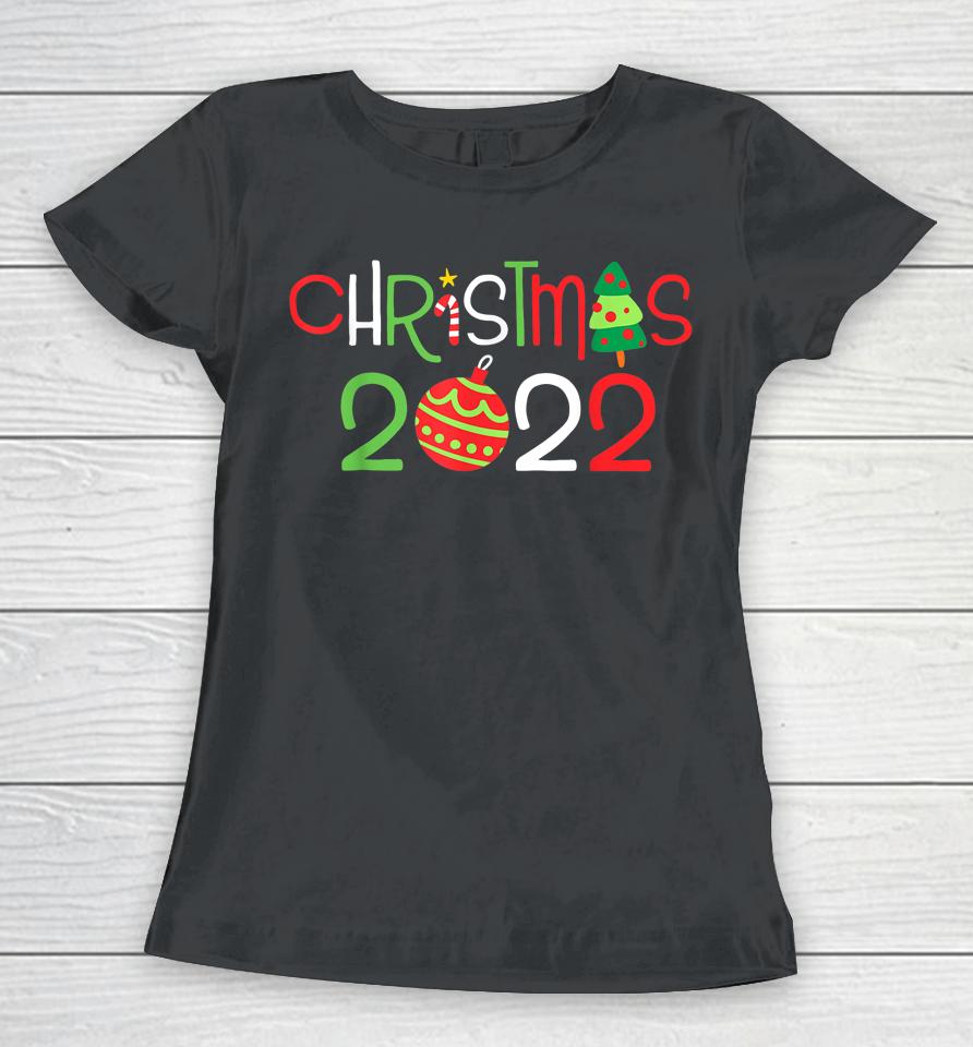 Christmas 2022 Pajama Family Matching Happy Holiday Xmas Women T-Shirt