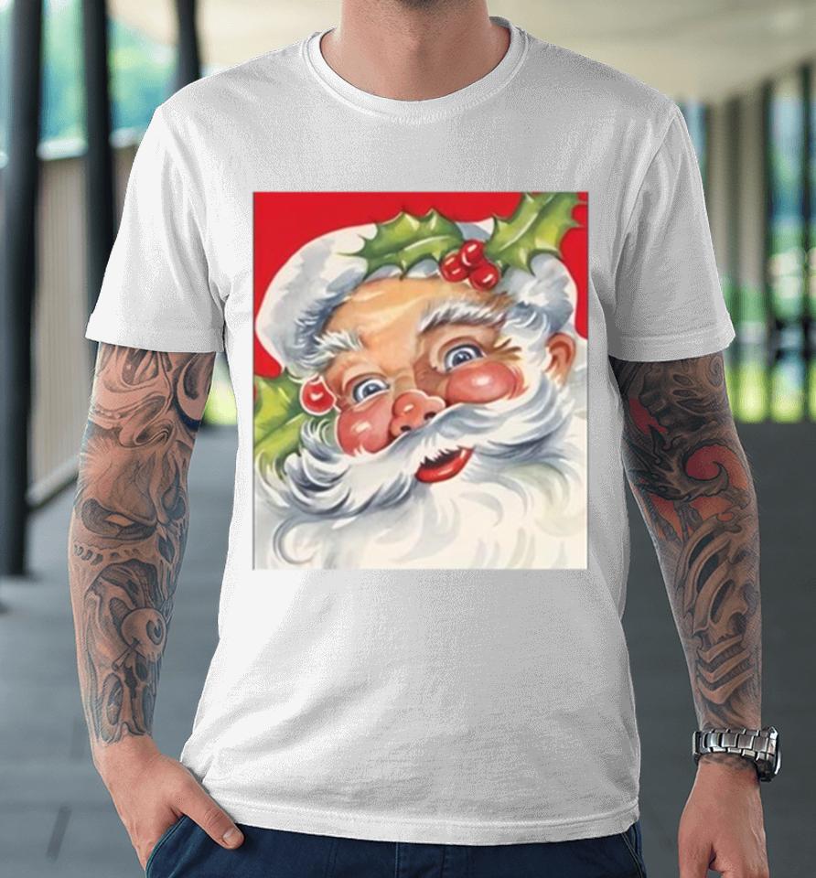 Christmas 2023 Retro Jolly Santa Claus Premium T-Shirt