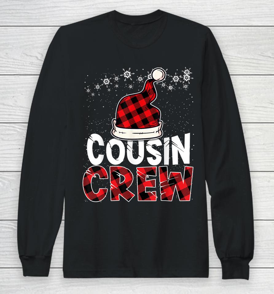 Christmas Cousin Crew Buffalo Red Plaid Pajamas Family Xmas Long Sleeve T-Shirt