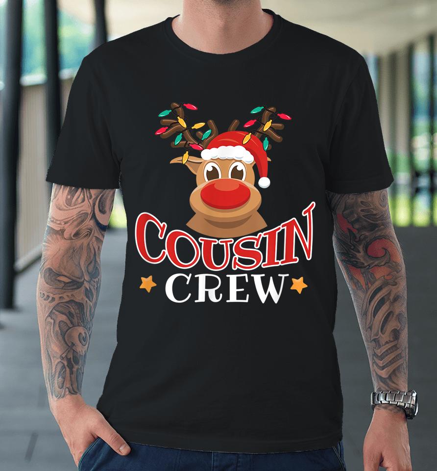 Christmas Cousin Crew Funny Reindeer Matching Pajama Gift Premium T-Shirt
