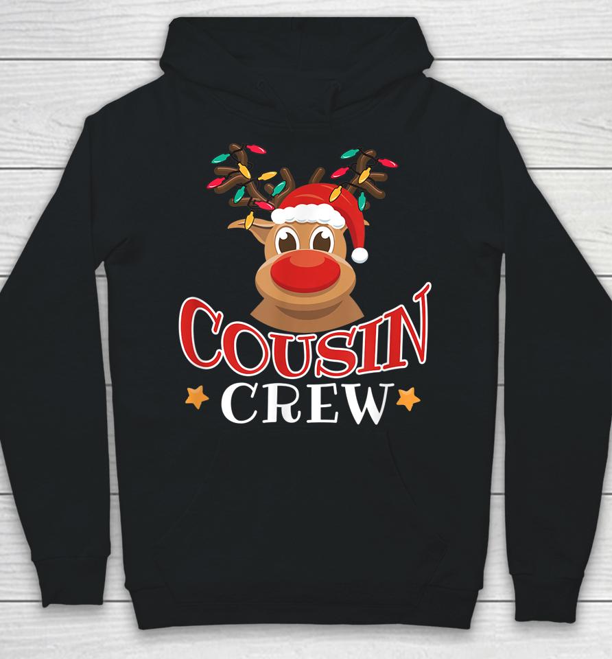 Christmas Cousin Crew Funny Reindeer Matching Pajama Gift Hoodie