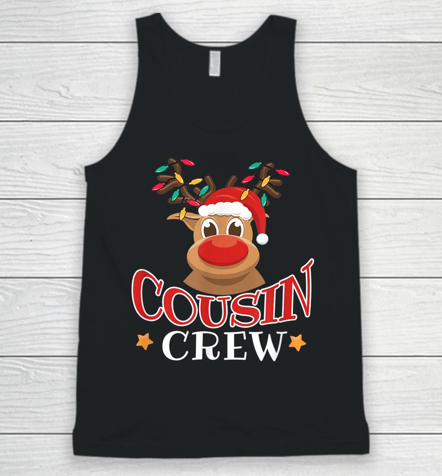 Christmas Cousin Crew Funny Reindeer Matching Pajama Gift Unisex Tank Top