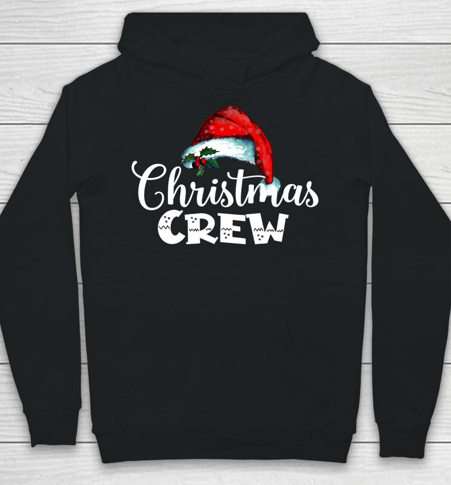 Christmas Crew Santa Hat Matching Pajama Santa Squad Xmas Hoodie