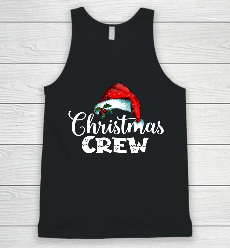Christmas Crew Santa Hat Matching Pajama Santa Squad Xmas Unisex Tank Top
